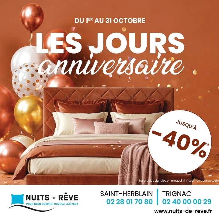 Les jours anniversaires chez Nuits de rêve